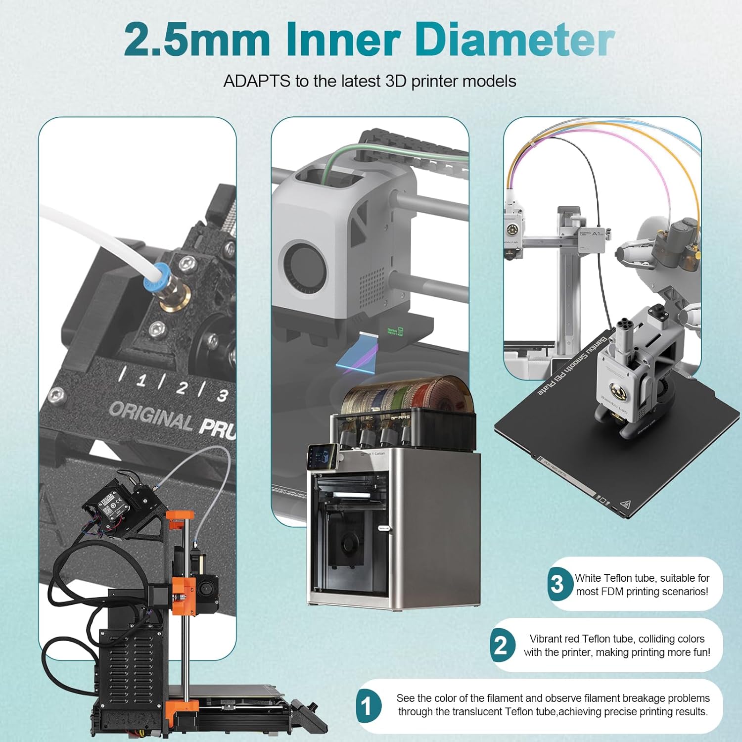 Tubo de PTFE para Bambu Lab P1 - 3D Printing Industry reseña y precio