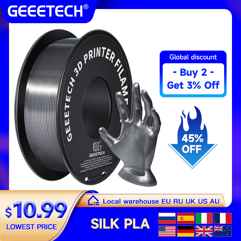 Filamento PLA de seda Geeetech - 3D Printing Nylon reseña y precio